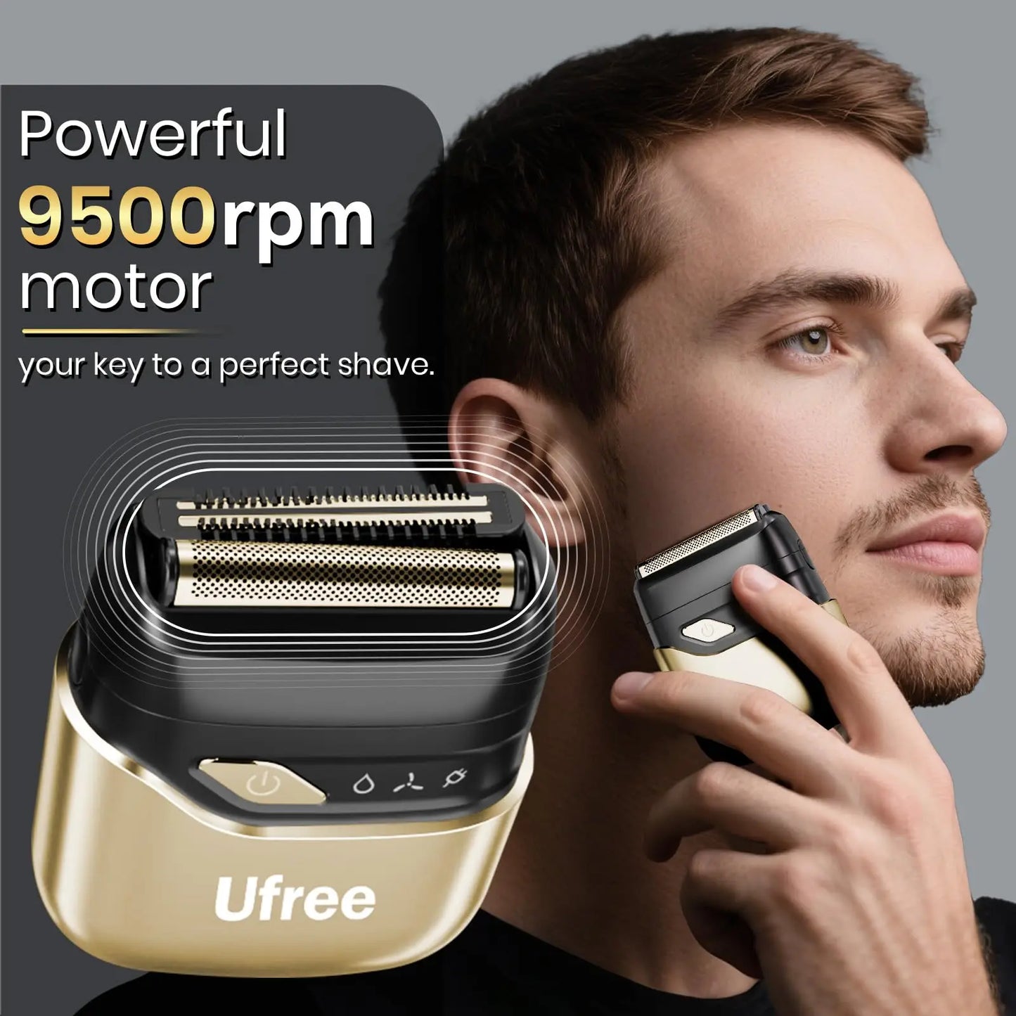 Ufree Electric Razor For Men Wet Dry Cordless Foil Shaver