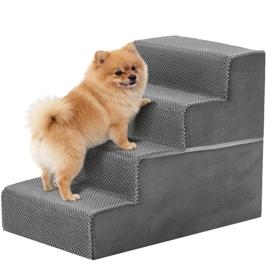 JHK Right Angled Foam Dog Stairs For Small Dogs Ramp