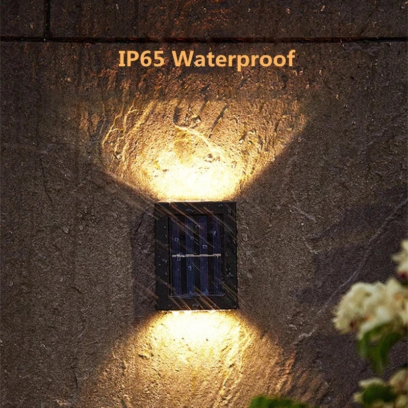 AlliLit Outdoor Solar Led Wall Light Waterproof Garden Lamp