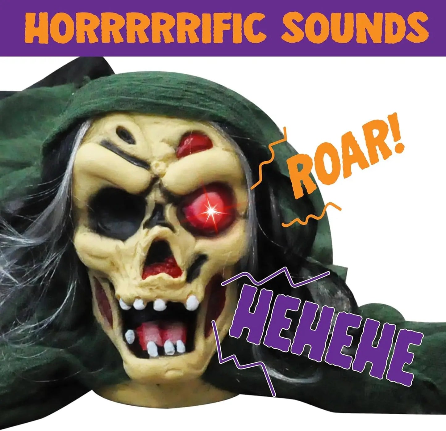Zombie Groundbreaker Outdoor Halloween Prop With Creepy Sound Glowing Eyes