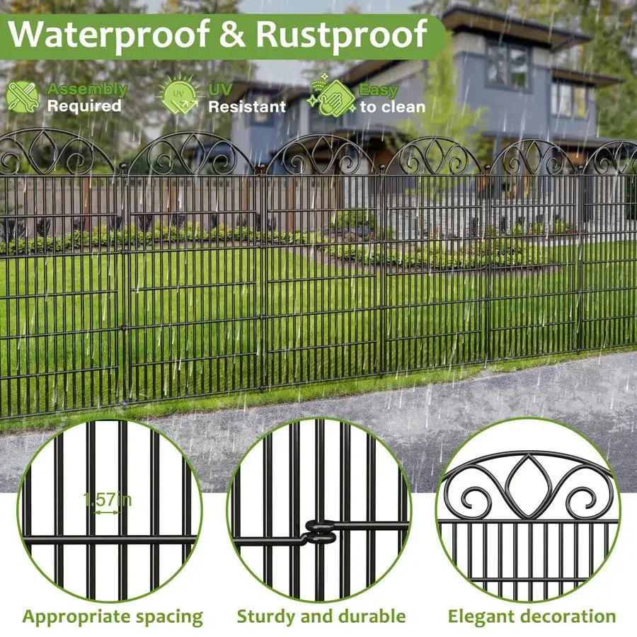 XMSJ NoDig Tall Garden Fence For Pets And Yard