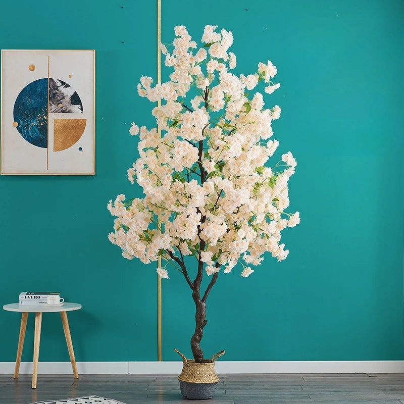 Artificial Cherry Blossom Tree Potted Floor Standing Decoration