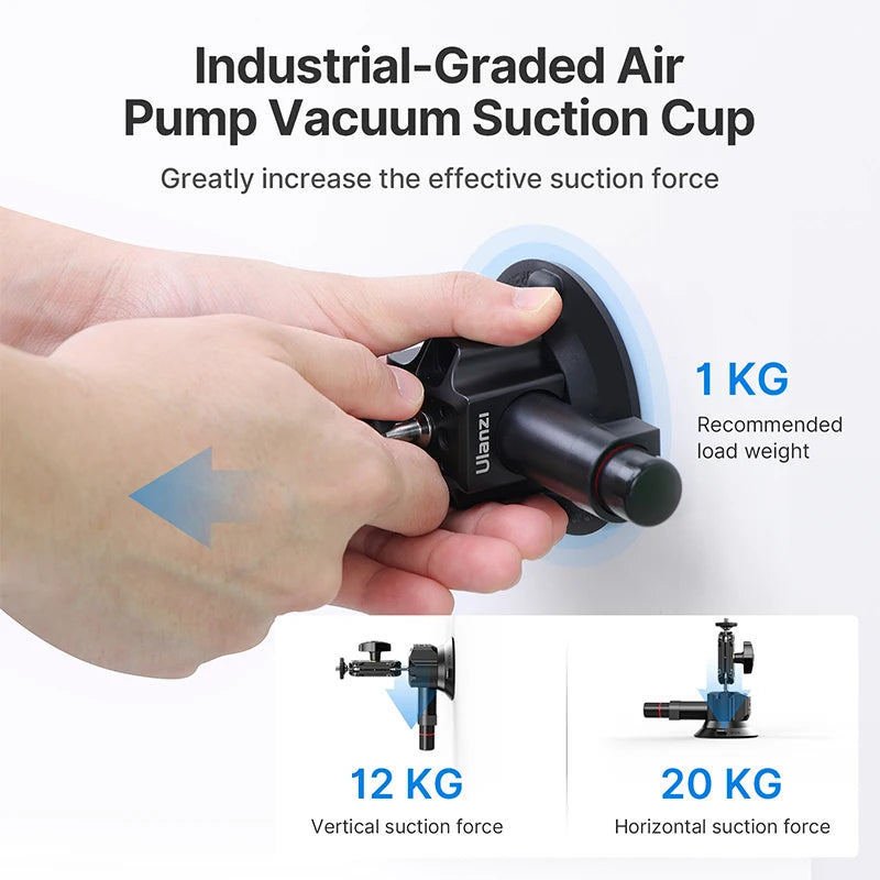 Ulanzi Hand Pump Vacuum Suction Mount Bracket For Action Cameras