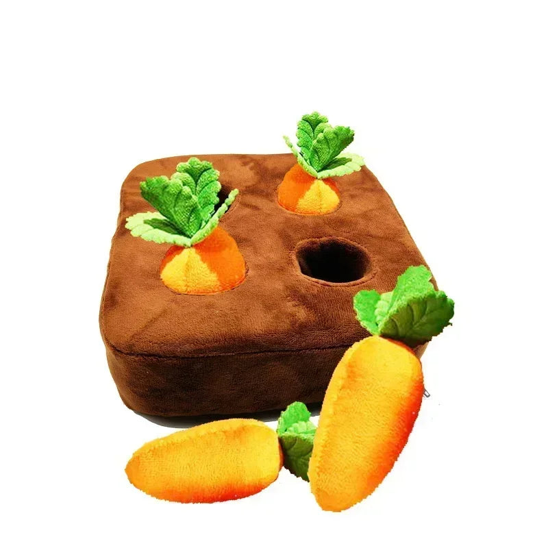 Innovative Snuffle Mat Dog Toy Plush Carrot Interactive Vegetable Field