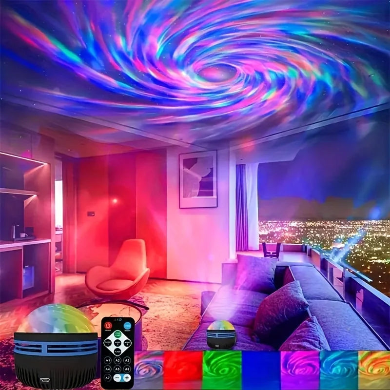 Galaxy Starry Sky Projector LED Night Light USB Rechargeable With Remote
