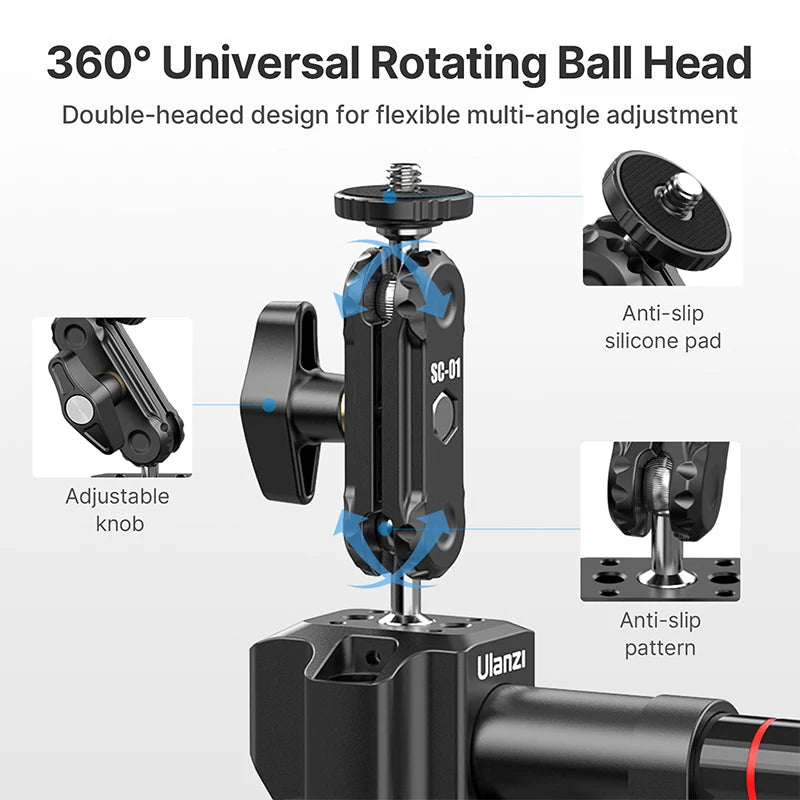 Ulanzi Hand Pump Vacuum Suction Mount Bracket For Action Cameras