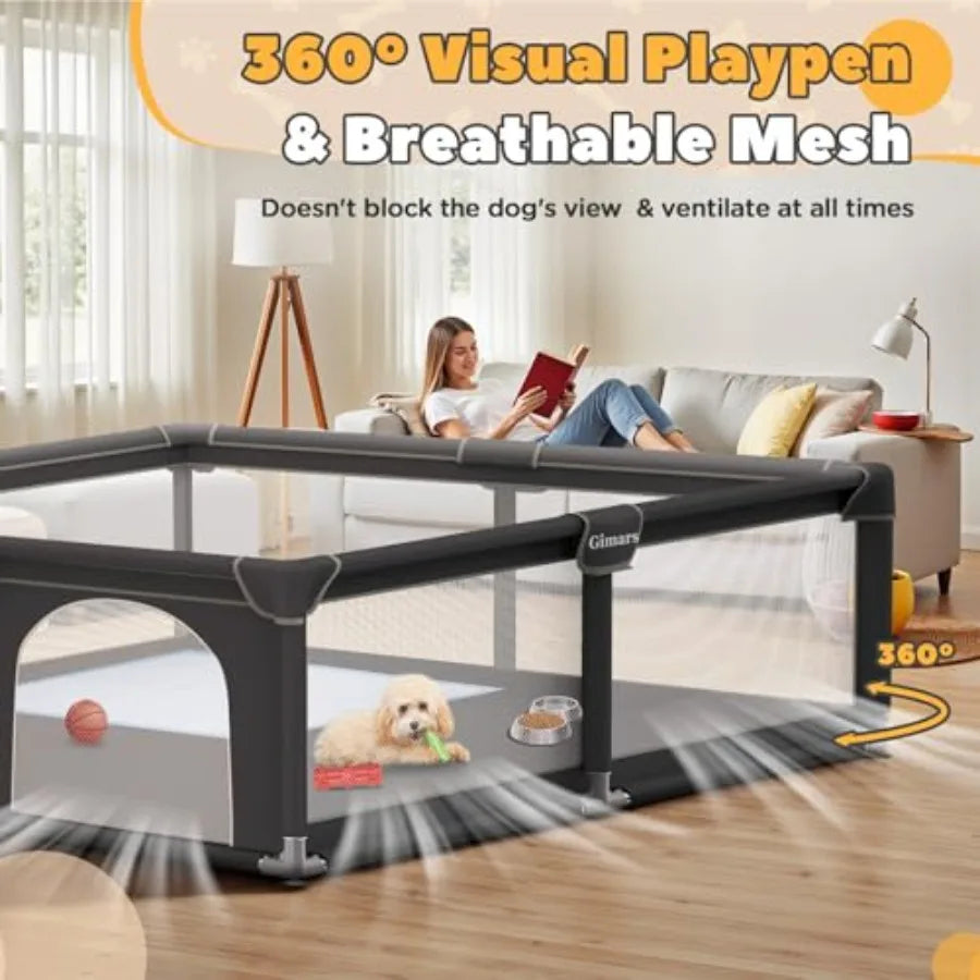 YAO HUI HUANG Puppy Playpen with Gate Sturdy Pet Fence