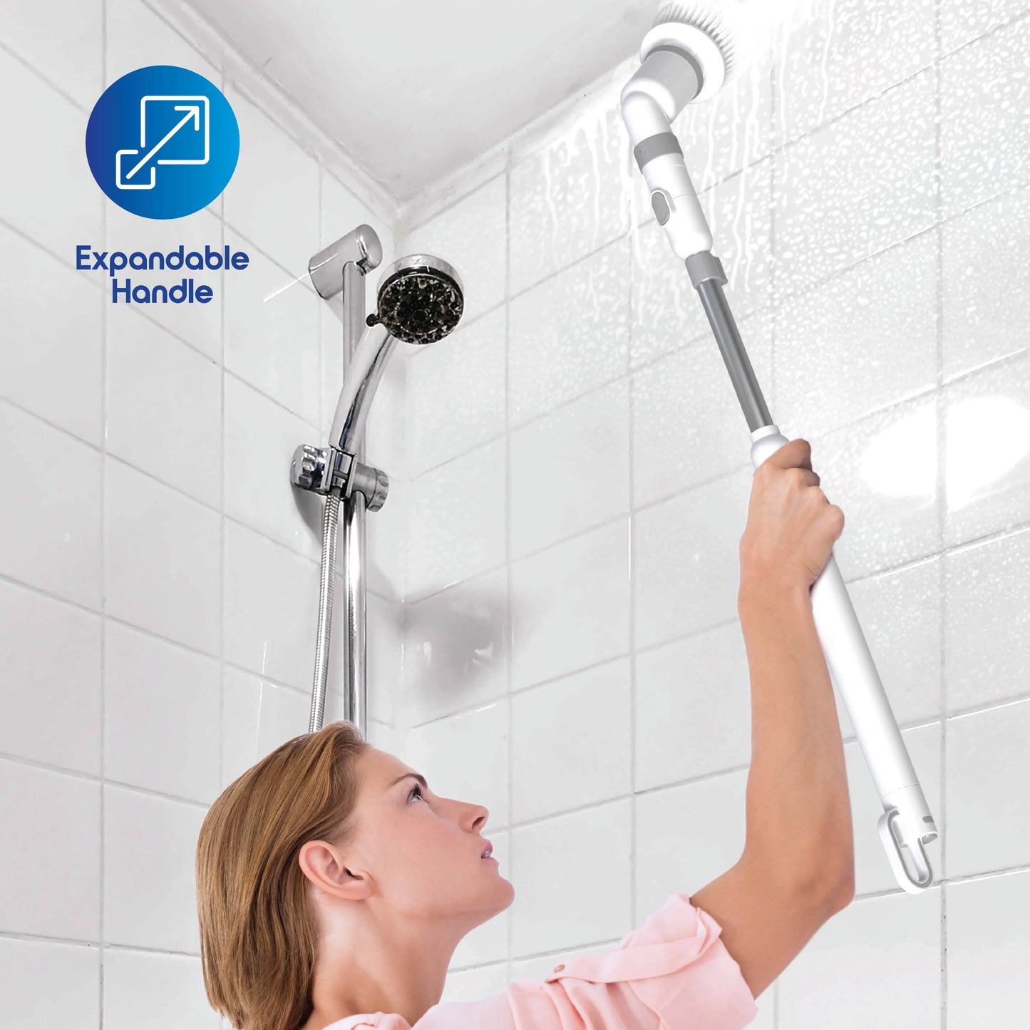 Blossom Electric Spin Scrubber With 9 Attachments For Bathroom Kitchen Cleaning