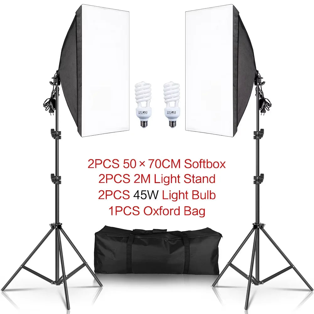 SH Professional Softbox Lighting Kit For Photography Studio
