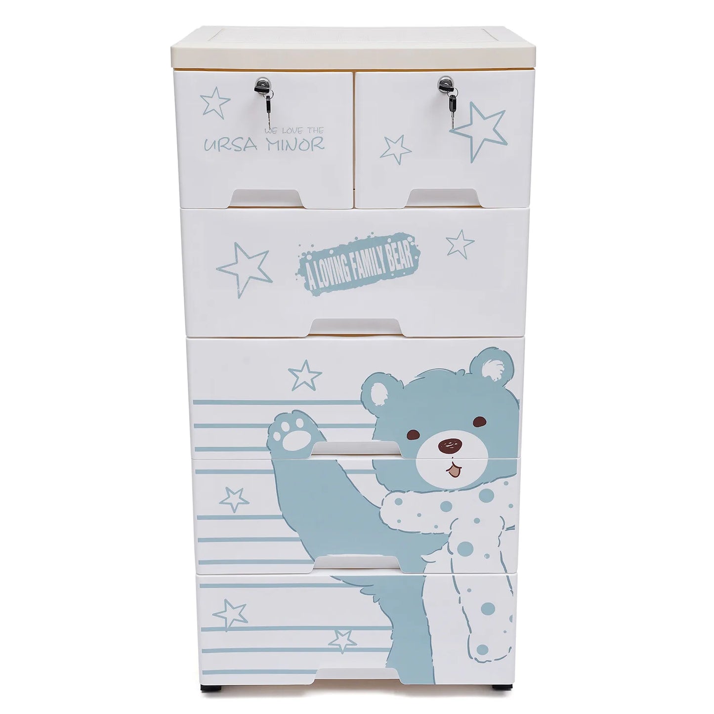 Polar Bear 5 Layers Closet Dresser Organizer With 6 Drawers