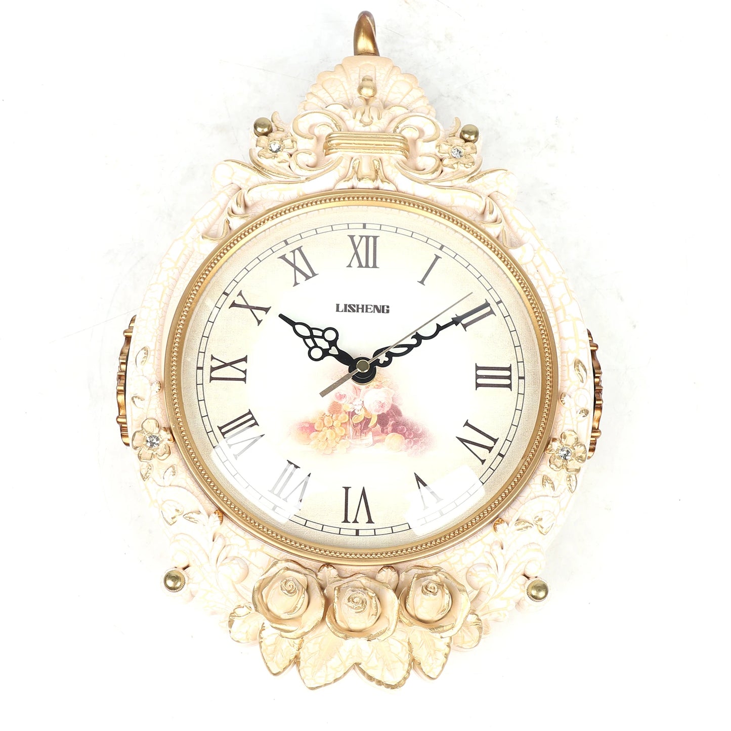 Double Sided Modern Wall Clock Quartz Glass And Metal Decor