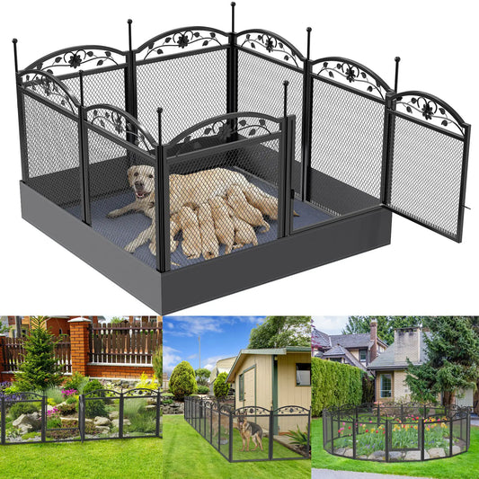 BINGOPAW Dog Playpen Fence Detachable Exercise Pen for Pets