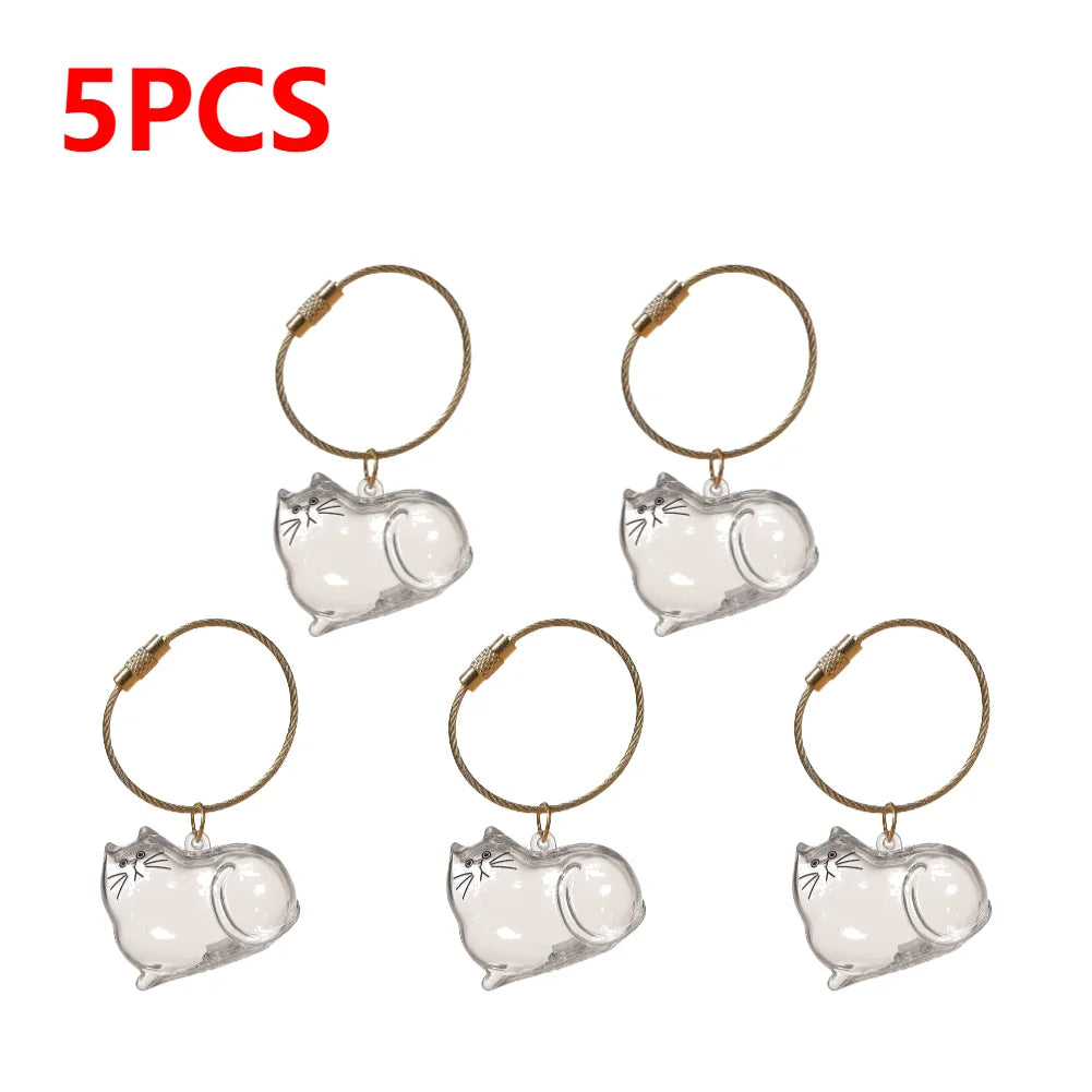 APWIKOGER Cat Keychain DIY Pendant Hair Storage Box