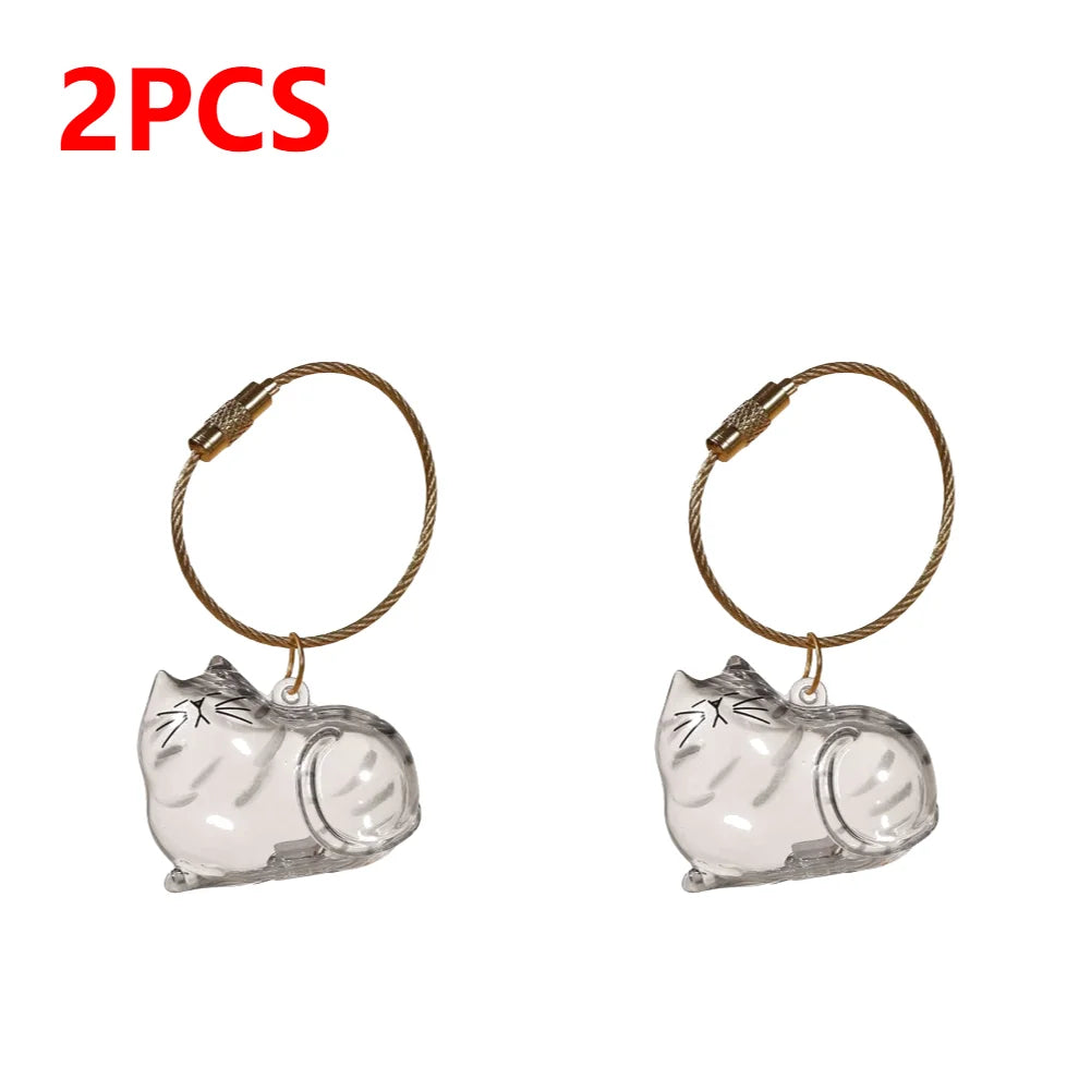 APWIKOGER Cat Keychain DIY Pendant Hair Storage Box