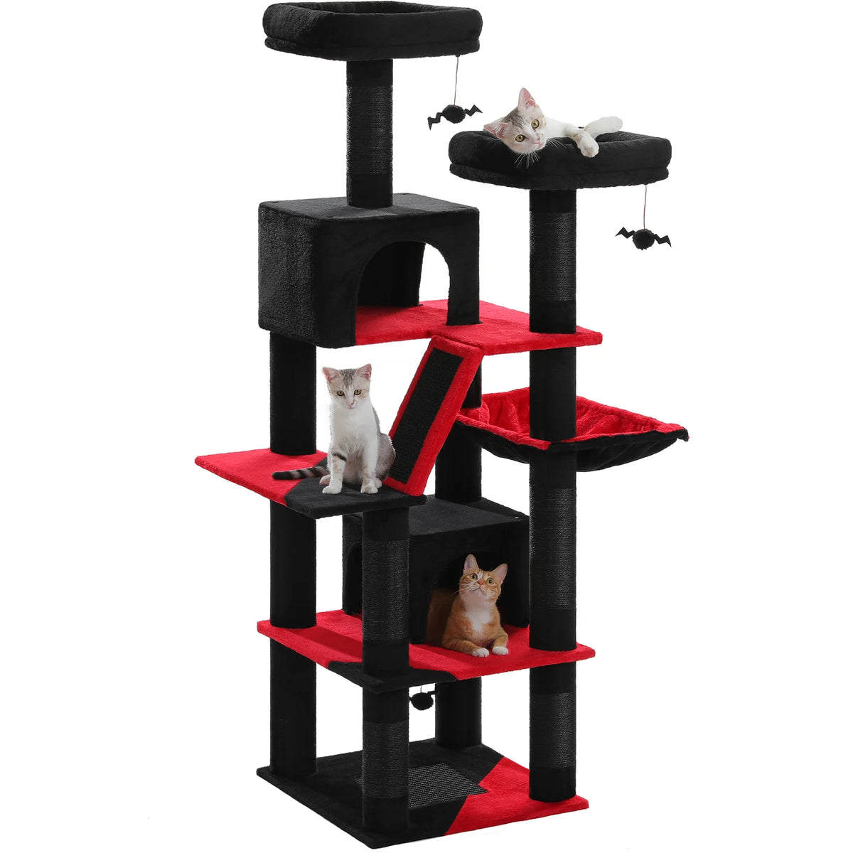 PAWZ Road Multilevel Cat Tower With Plush Condo Scratching Posts
