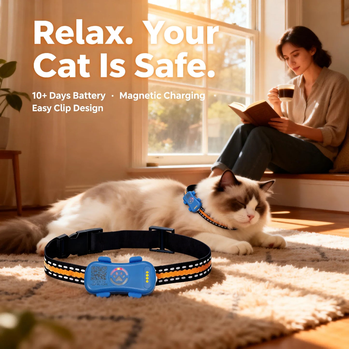 Wanwaytech 4G GPS Pet Tracker Locator With Geo Fence
