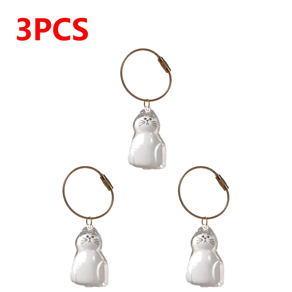APWIKOGER Cat Keychain DIY Pendant Hair Storage Box