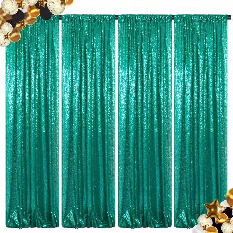 Sequin Backdrop Curtains Panels for Photography and Wedding Events