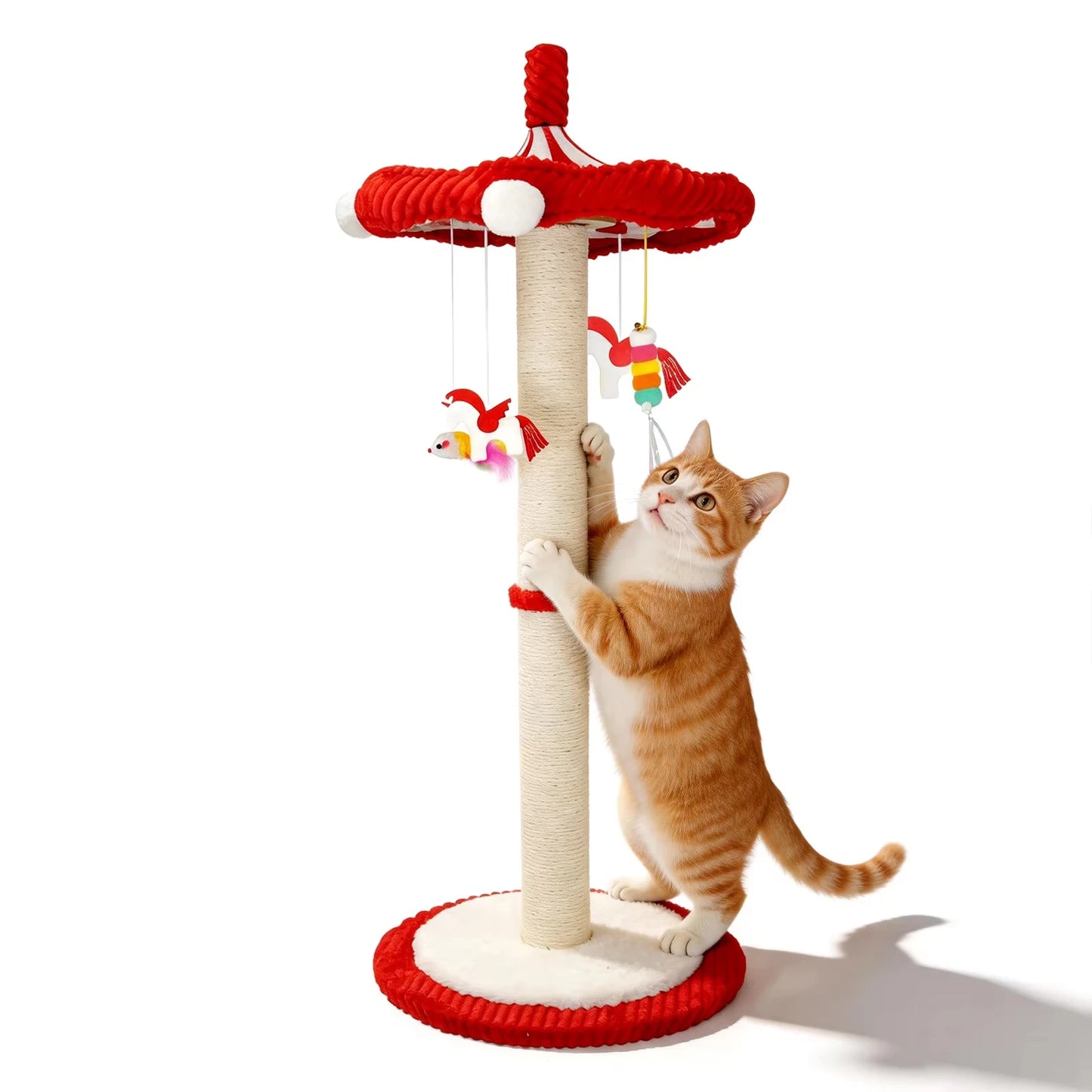 CWV Rotating Cat Scratching Post Sisal Tree for Indoor Cats
