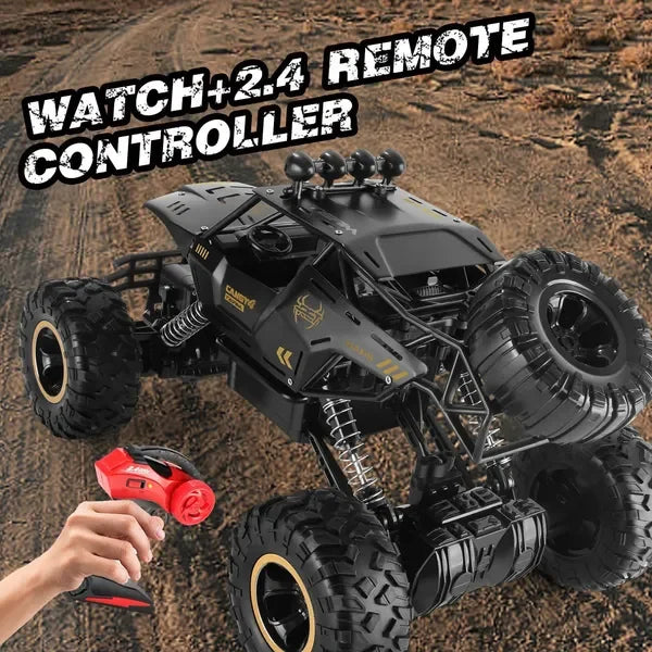 NONEDesign RC Rock Crawler Monster Truck 4WD with 2 Batteries
