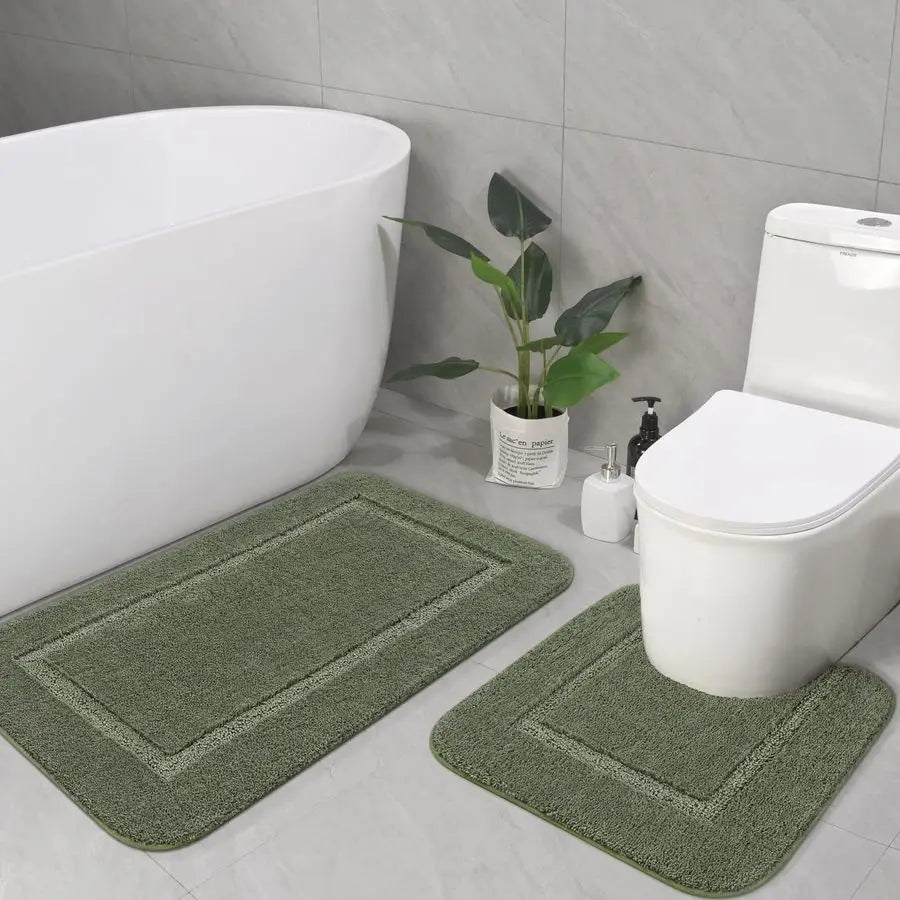 Bathroom Rug Set Two Piece Bath Mats And Toilet Mat