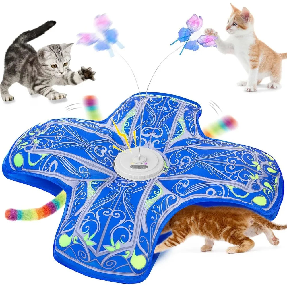NBVCX Rechargeable Touch Activated Hide And Seek Cat Toy Fluttering