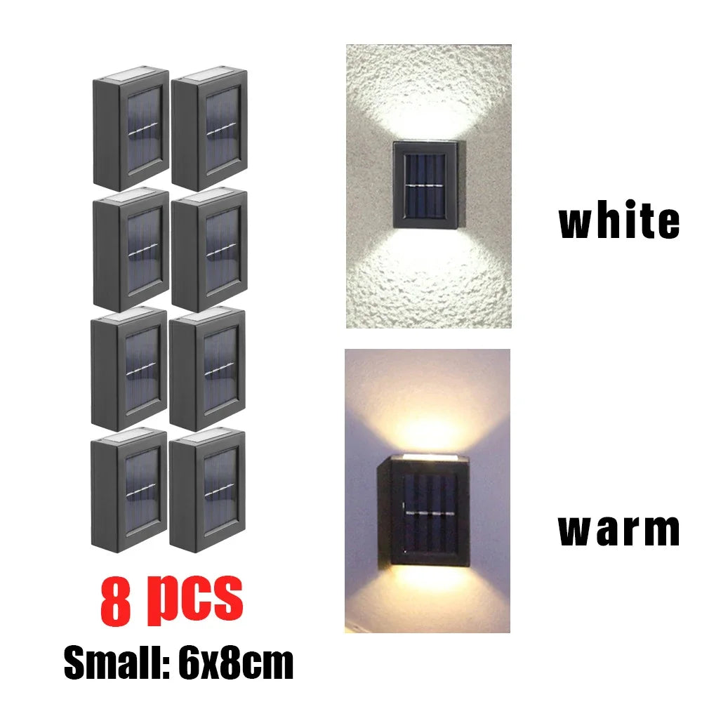 AlliLit Outdoor Solar Led Wall Light Waterproof Garden Lamp