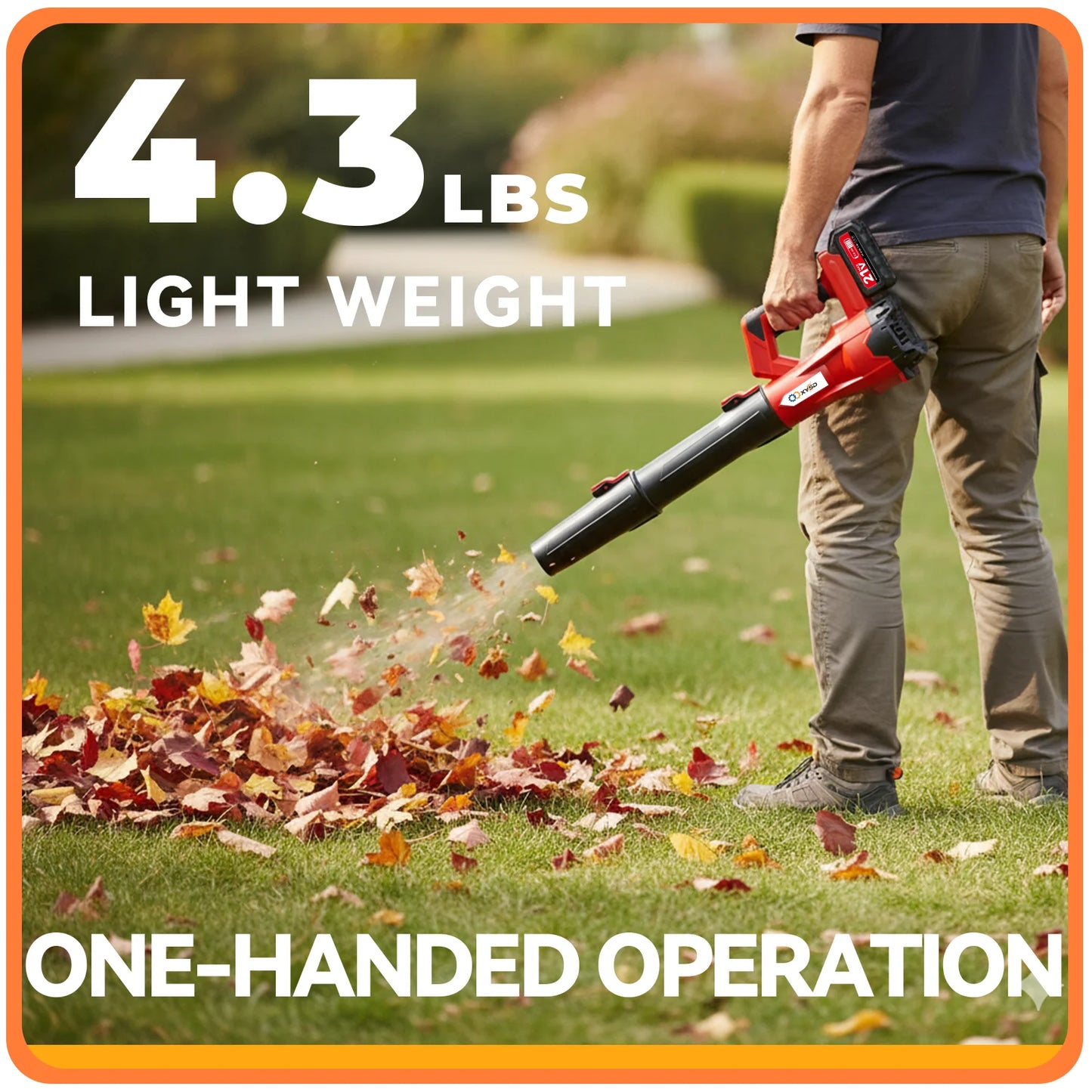 Cordless Leaf Blower 650 CFM 21V Battery Six Speeds