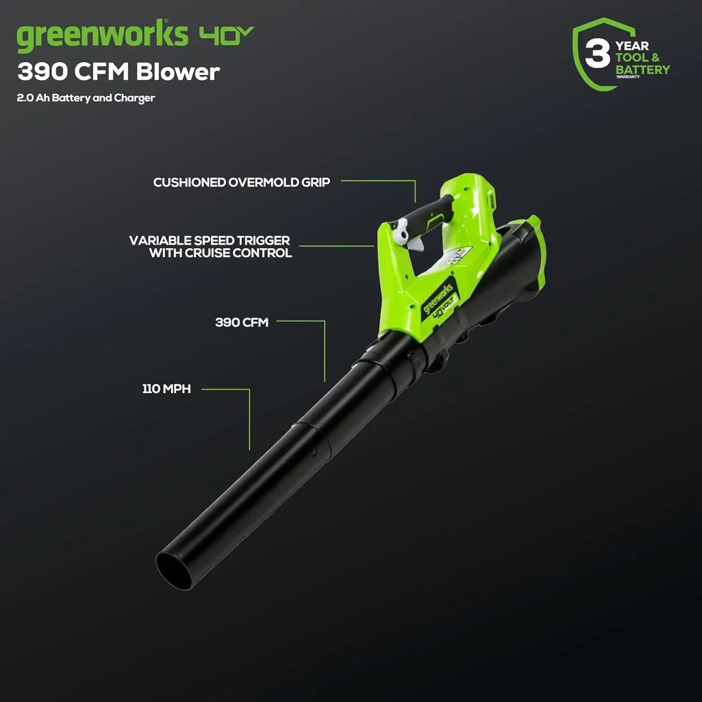 40V Cordless Yard Tool Kit With Trimmer And Leaf Blower