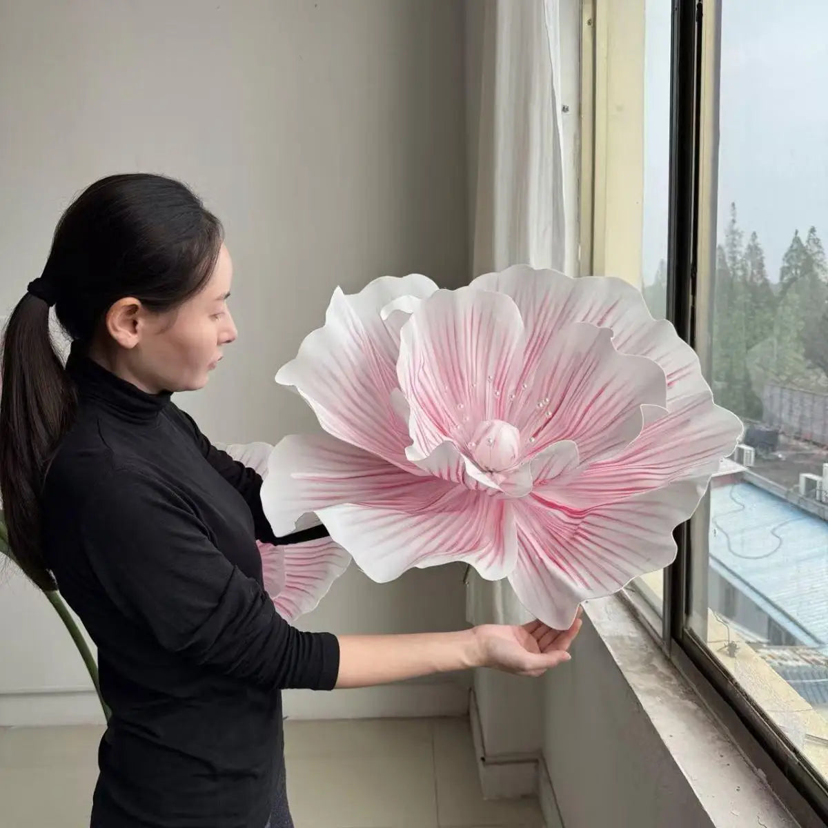 EVA Artificial Flower Display With Stand For Wedding And Home Decor