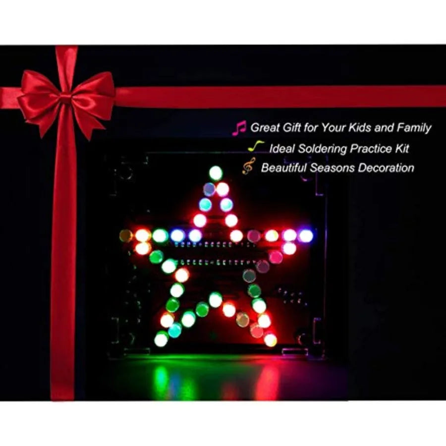 Star Shaped Soldering Practice Kit With Flashing Led And Buzzer