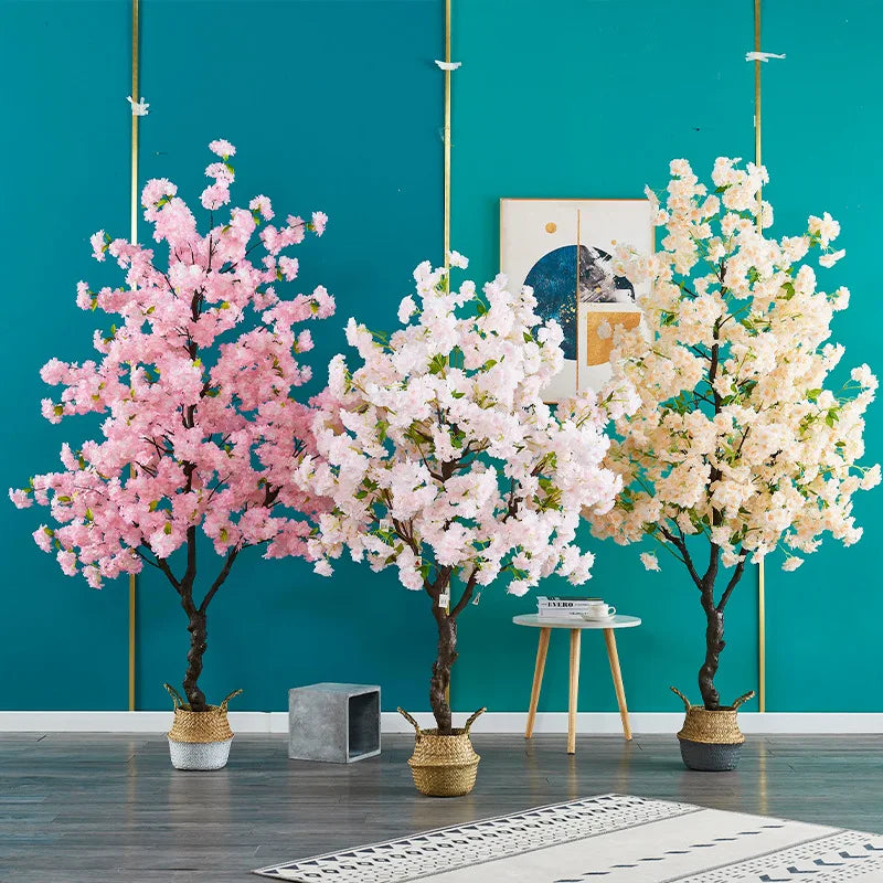 Artificial Cherry Blossom Tree Potted Floor Standing Decoration