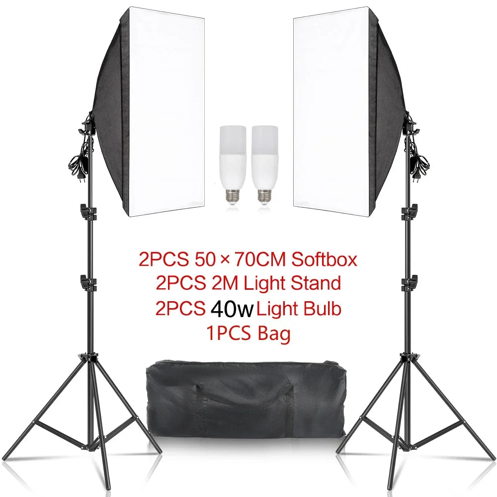SH Professional Softbox Lighting Kit For Photography Studio