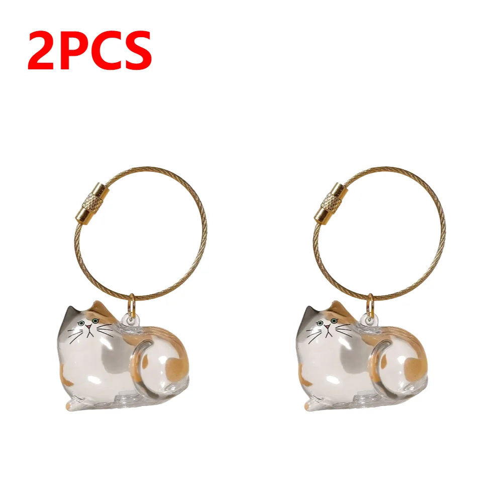 APWIKOGER Cat Keychain DIY Pendant Hair Storage Box