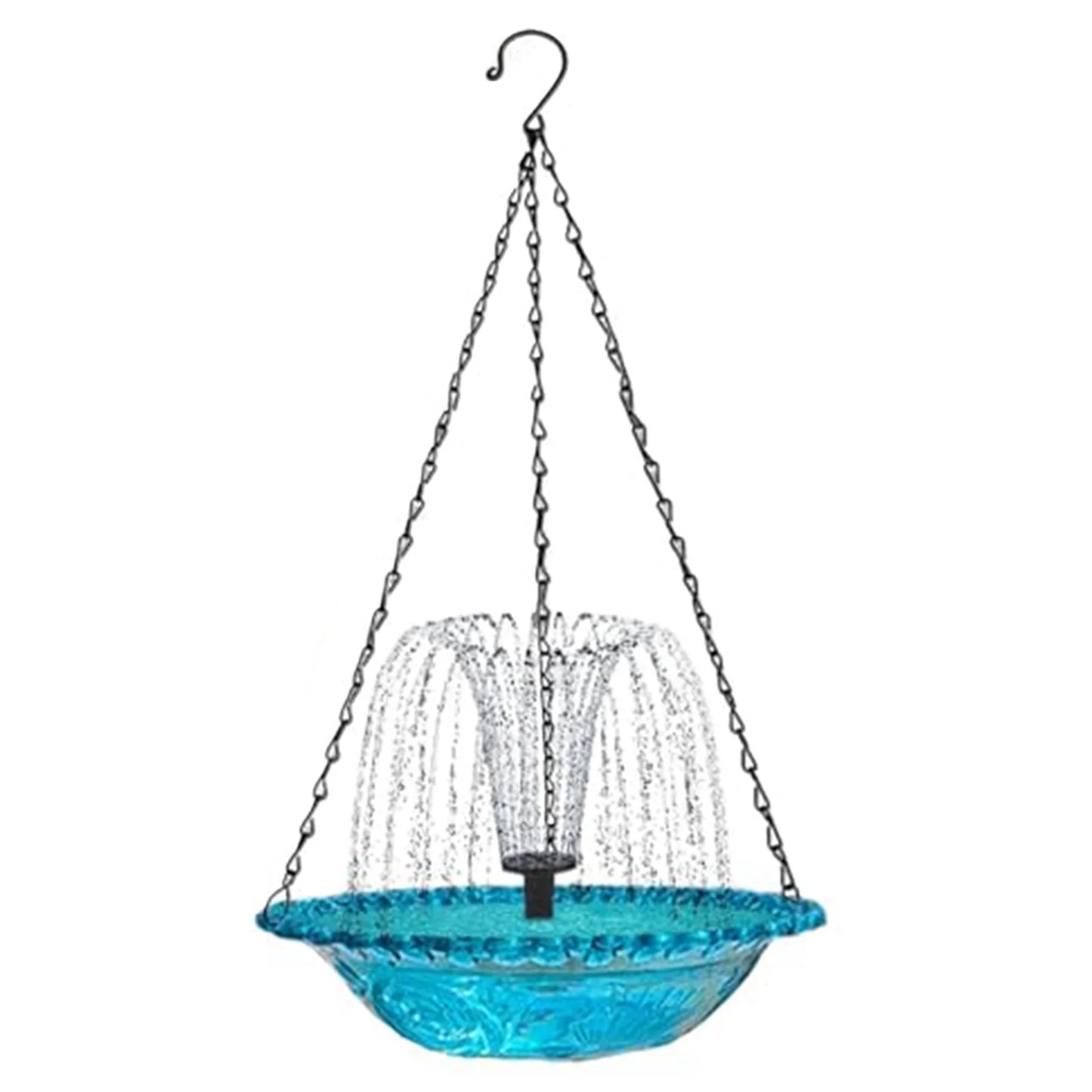 Hanging Solar Powered Bird Bath Fountain For Outdoor Garden Decor