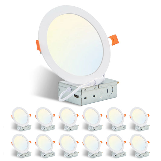ARLGSITE 12-Pack LED Recessed Lights With Dimmable Color Temperature