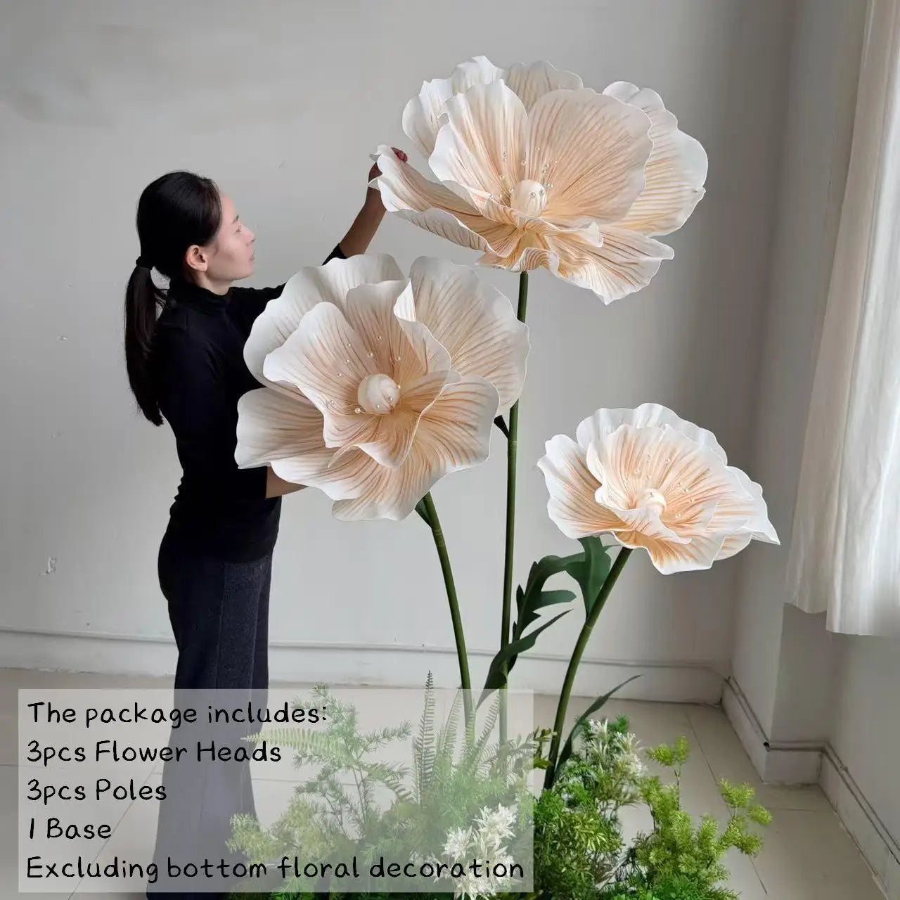EVA Artificial Flower Display With Stand For Wedding And Home Decor