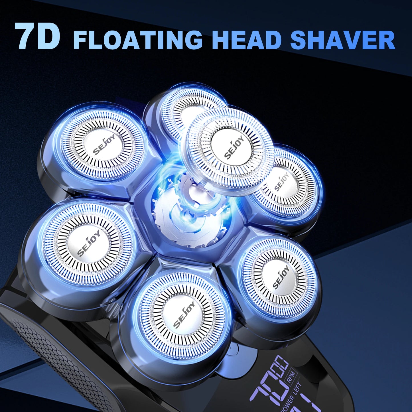 Sejoy 6-In-1 7D Head Shaver Waterproof Grooming Kit For Men