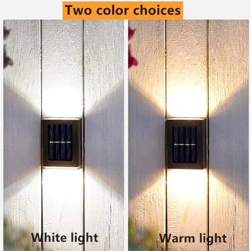 AlliLit Outdoor Solar Led Wall Light Waterproof Garden Lamp