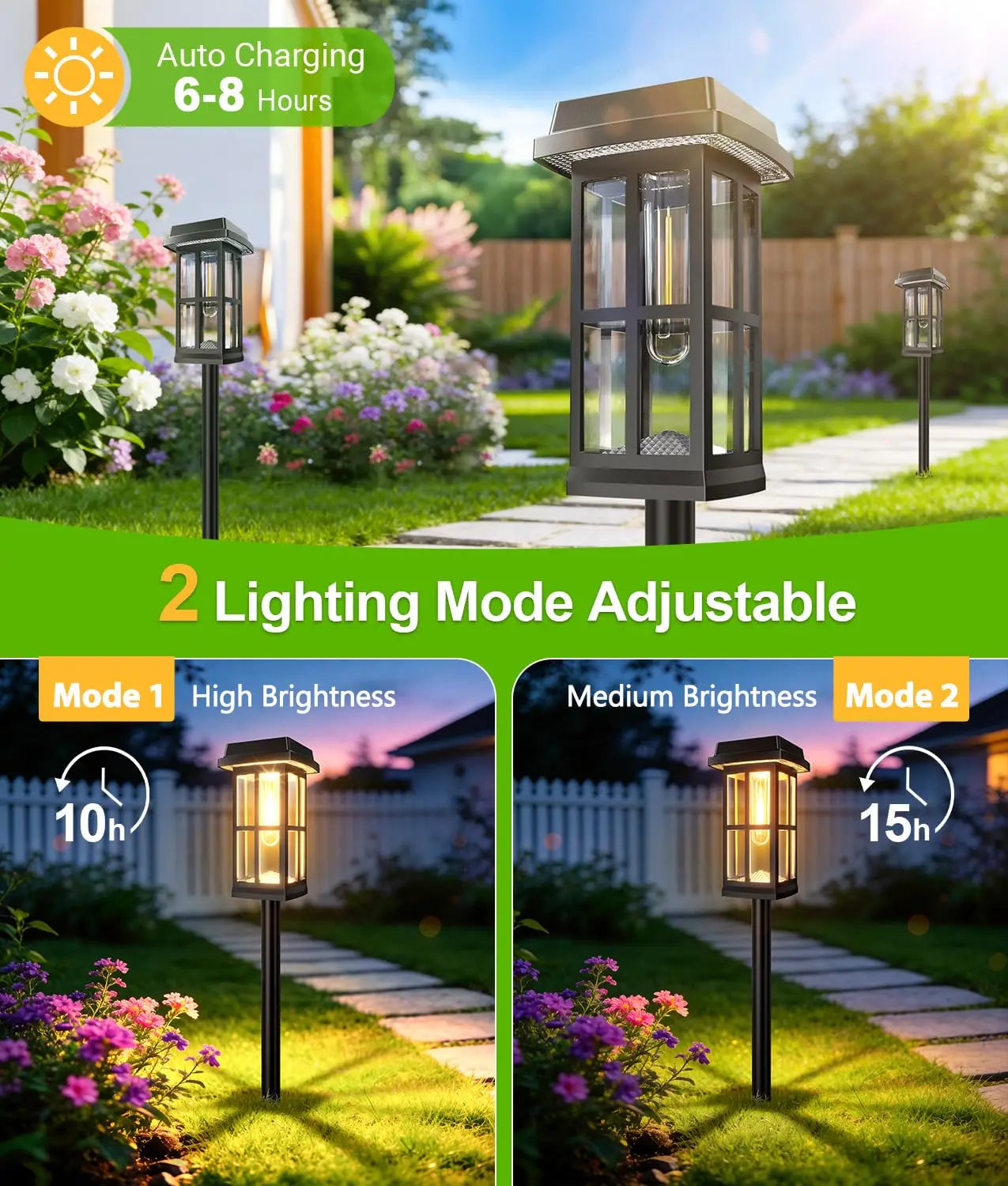 Solar Pathway Lights IP65 Outdoor Landscape Lighting