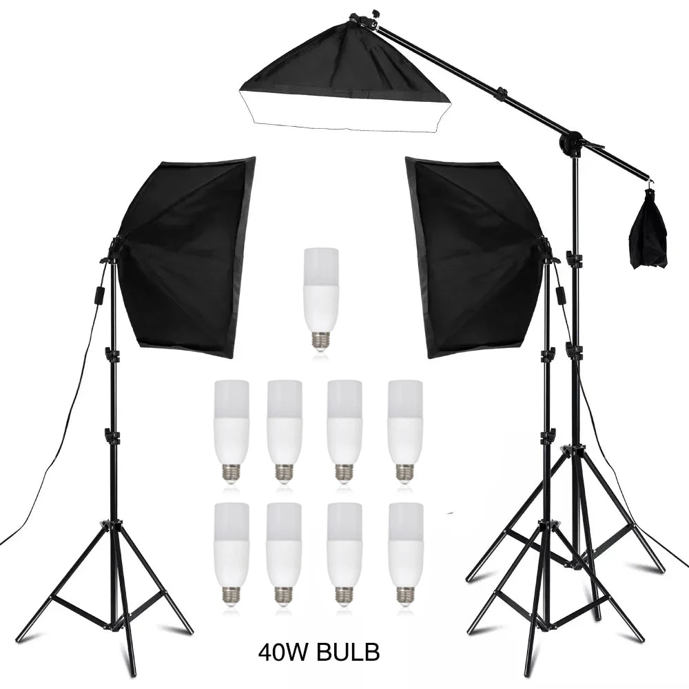 SH Continuous Softbox Lighting Kit For Photography Studio Portraits