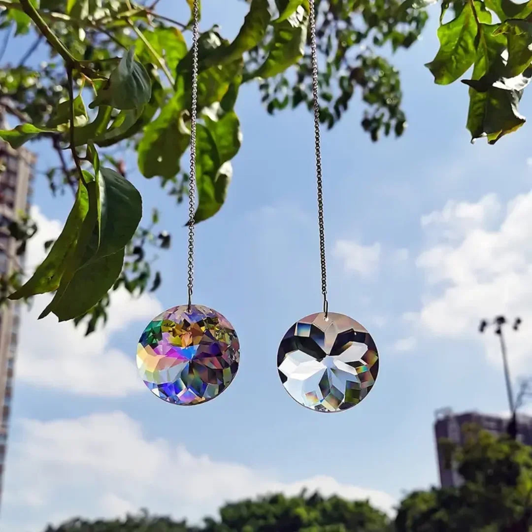 Round Crystal Sun Catchers Glass Prism Rainbow Maker