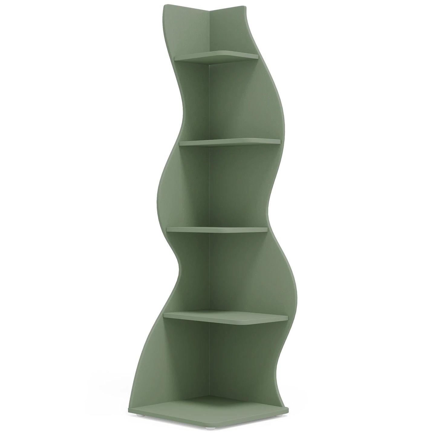 Tribesigns Modern 5-Tier Corner Shelf Wall Bookcase