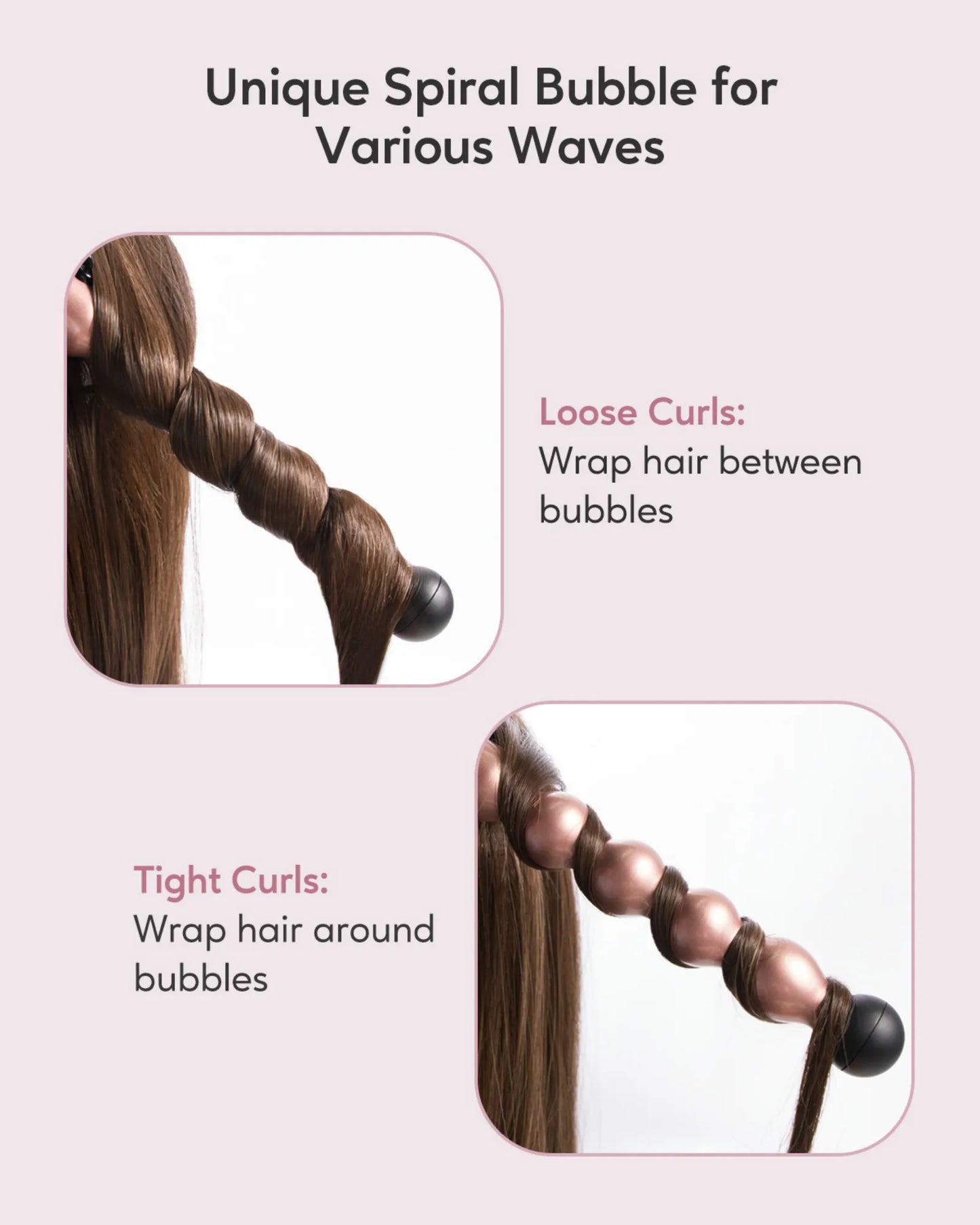 KIPOZI 5 In 1 CurlingTool CeramicBarrel And Hot Air Brush