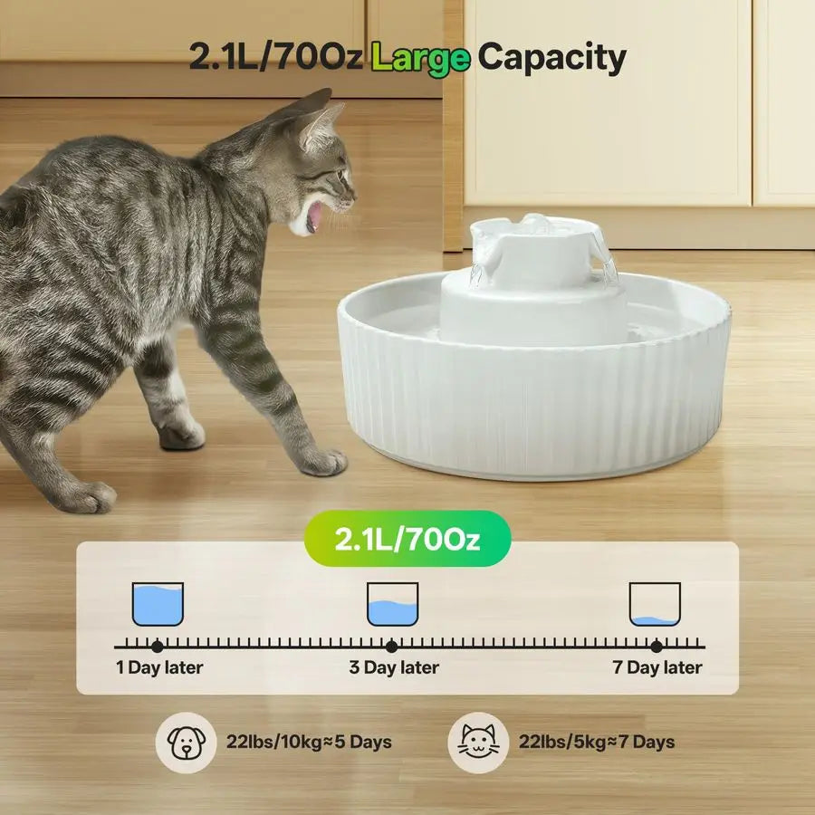 Cat Water Fountain Automatic Dispenser With Replacement Filters