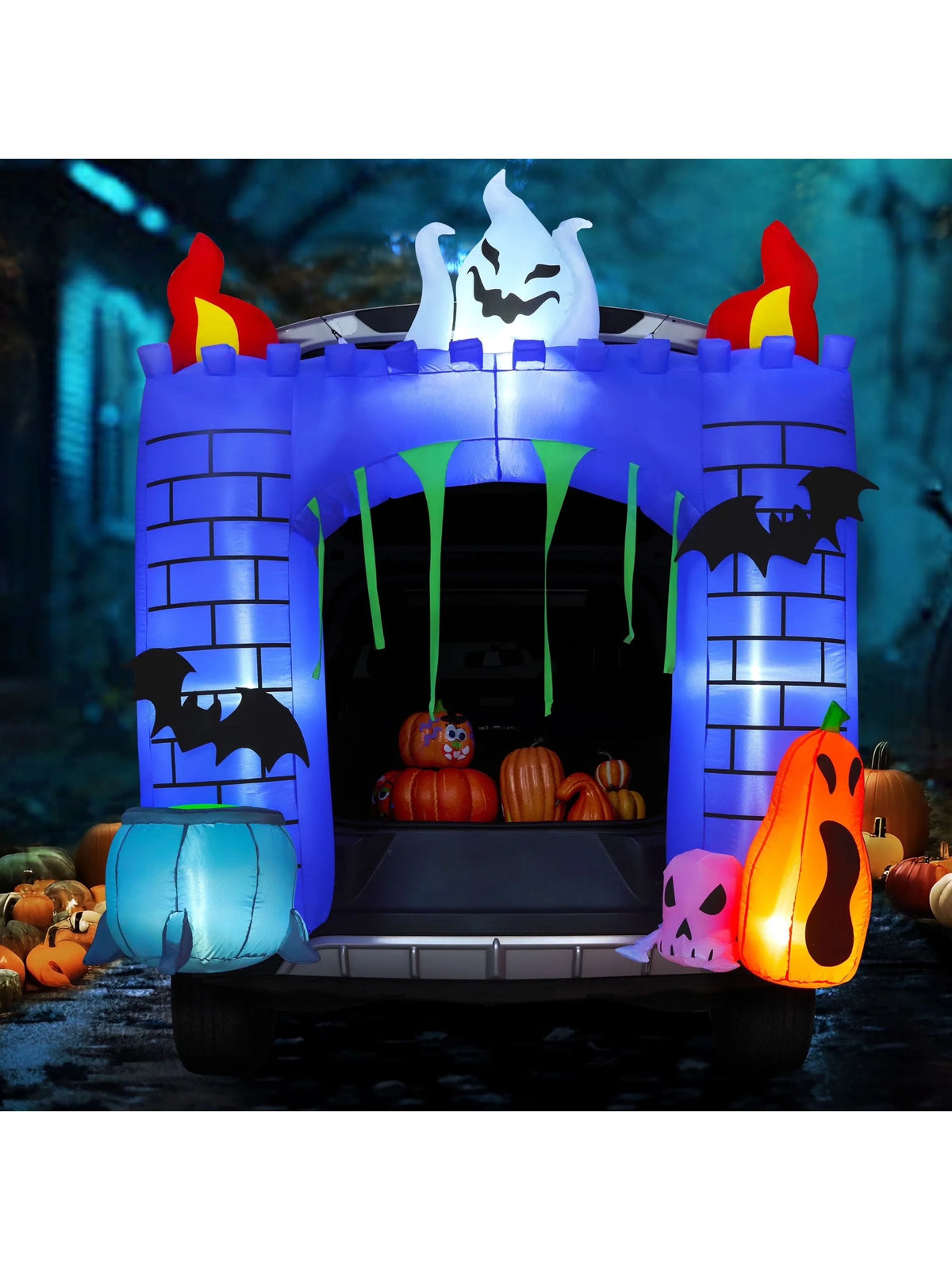 Joyfy Inflatable Haunted Castle Halloween Decoration With LED Lights