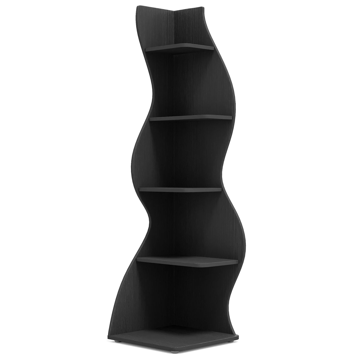 Tribesigns Modern 5-Tier Corner Shelf Wall Bookcase
