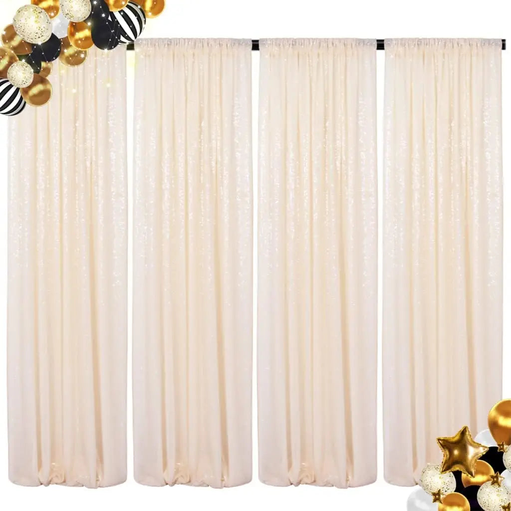 Sequin Backdrop Curtains Panels for Photography and Wedding Events