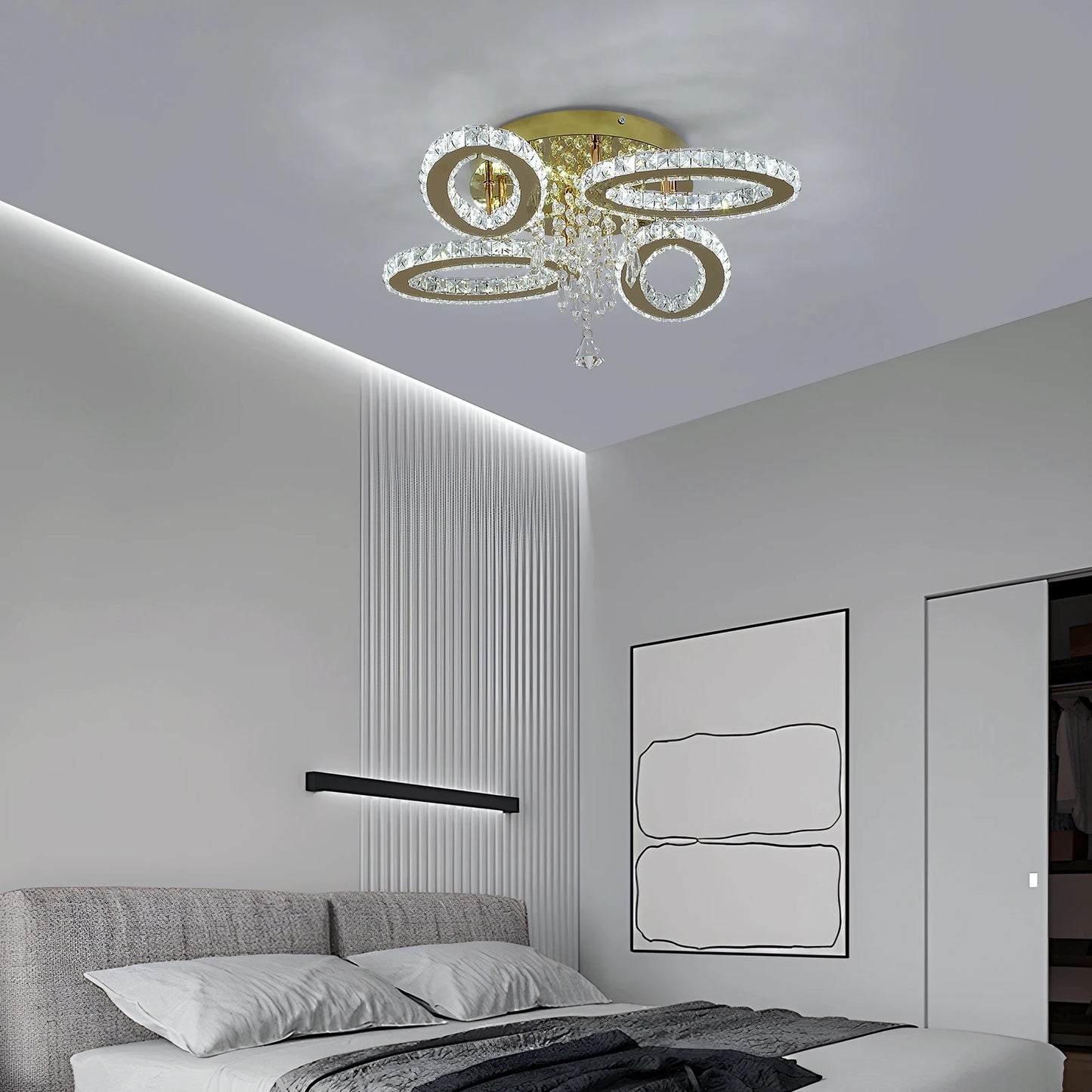 Vetrulus Crystal Chandelier Ceiling Light