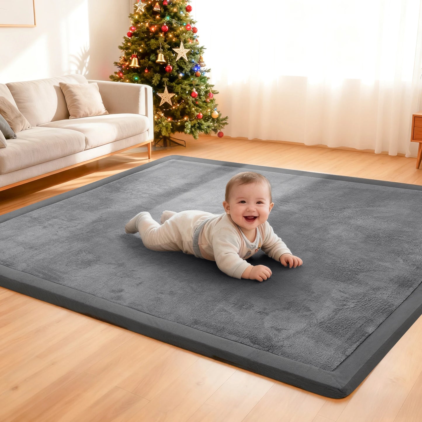 Huloo Sleep Non Slip Baby Play Rug Memory Foam Mat